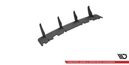 Street Pro Heckschürze Heck Ansatz Diffusor passend für Ford Mondeo Sport Mk5 Facelift / Fusion Sport Mk2 Facelift schwarz-rot