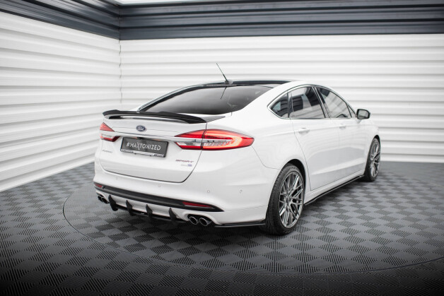 Street Pro Heck Ansatz Flaps Diffusor passend für Ford Mondeo Sport Mk5 Facelift / Fusion Sport Mk2 Facelift SCHWARZ