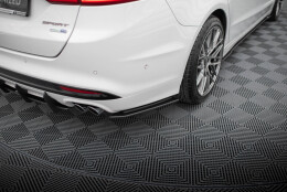 Street Pro Heck Ansatz Flaps Diffusor passend für Ford Mondeo Sport Mk5 Facelift / Fusion Sport Mk2 Facelift rot
