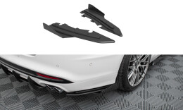 Street Pro Heck Ansatz Flaps Diffusor für Ford Mondeo Sport Mk5 Facelift / Fusion Sport Mk2 Facelift SCHWARZ+ HOCHGLANZ FLAPS