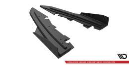 Street Pro Heck Ansatz Flaps Diffusor für Ford Mondeo Sport Mk5 Facelift / Fusion Sport Mk2 Facelift SCHWARZ+ HOCHGLANZ FLAPS