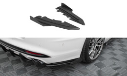 Street Pro Heck Ansatz Flaps Diffusor für Ford Mondeo Sport Mk5 Facelift / Fusion Sport Mk2 Facelift ROT+ HOCHGLANZ FLAPS