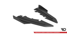 Street Pro Heck Ansatz Flaps Diffusor für Ford Mondeo Sport Mk5 Facelift / Fusion Sport Mk2 Facelift rot+ Hochglanz Flaps