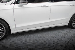 Street Pro Seitenschweller Ansatz Cup Leisten passend für Ford Mondeo Sport Mk5 Facelift / Fusion Sport Mk2 Facelift rot