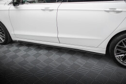 Street Pro Seitenschweller Ansatz Cup Leisten passend für Ford Mondeo Sport Mk5 Facelift / Fusion Sport Mk2 Facelift rot