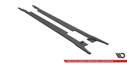 Street Pro Seitenschweller Ansatz Cup Leisten passend für Ford Mondeo Sport Mk5 Facelift / Fusion Sport Mk2 Facelift rot