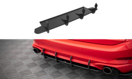 Street Pro Heckschürze Heck Ansatz Diffusor für Ford Focus Kombi ST-Line Mk4 schwarz-rot