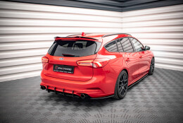 Street Pro Heckschürze Heck Ansatz Diffusor passend für Ford Focus Kombi ST-Line Mk4 schwarz-rot