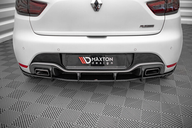Street Pro Heckschürze Heck Ansatz Diffusor passend für Renault Clio RS Mk4 SCHWARZ