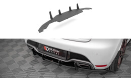 Street Pro Heckschürze Heck Ansatz Diffusor passend für Renault Clio RS Mk4 schwarz-rot