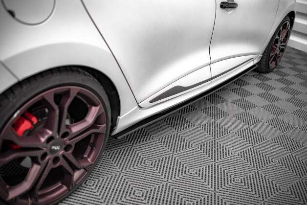 Street Pro Seitenschweller Ansatz Cup Leisten passend für Renault Clio RS Mk4 SCHWARZ