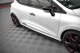 Street Pro Seitenschweller Ansatz Cup Leisten für Renault Clio RS Mk4 schwarz