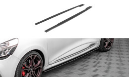 Street Pro Seitenschweller Ansatz Cup Leisten passend für Renault Clio RS Mk4 SCHWARZ