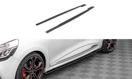 Street Pro Seitenschweller Ansatz Cup Leisten für Renault Clio RS Mk4 ROT