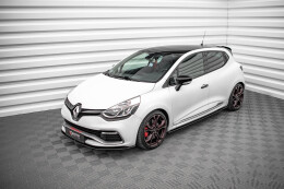 Street Pro Seitenschweller Ansatz Cup Leisten für Renault Clio RS Mk4 rot