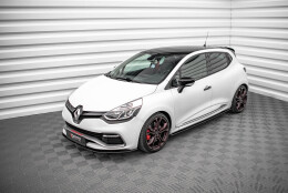 Street Pro Seitenschweller Ansatz Cup Leisten passend für Renault Clio RS Mk4 rot