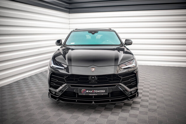 Street+ Spoilerlippe Front Ansatz V.1 passend für Lamborghini Urus Mk1 schwarz Hochglanz