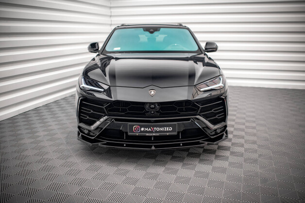 Street+ Spoilerlippe Front Ansatz V.2 passend für Lamborghini Urus Mk1 schwarz Hochglanz