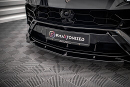 Cup Spoilerlippe Front Ansatz V.2 passend für Lamborghini Urus Mk1 schwarz Hochglanz