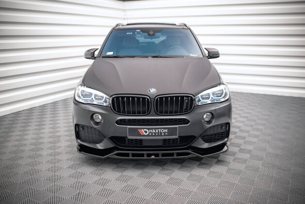 Cup Spoilerlippe Front Ansatz V.2 passend für BMW X5 M-Paket F15 schwarz Hochglanz