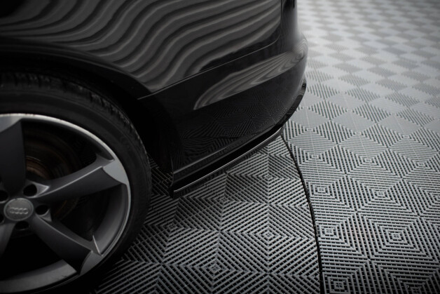 Heck Ansatz Flaps Diffusor V.3 passend für Audi A6 Avant / Limousine C7 schwarz Hochglanz