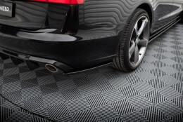 Heck Ansatz Flaps Diffusor V.3 passend für Audi A6 Avant / Limousine C7 schwarz Hochglanz