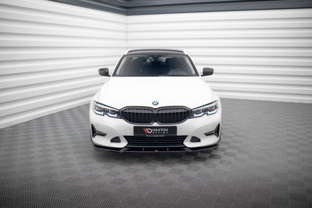 Cup Spoilerlippe Front Ansatz V.1 passend für BMW 3er Sport Line G20 / G21 schwarz Hochglanz