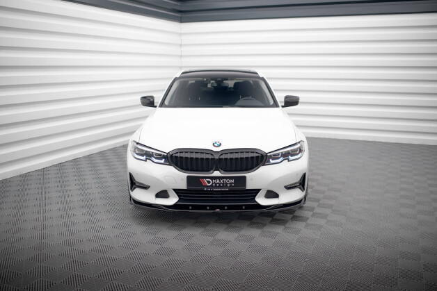 Cup Spoilerlippe Front Ansatz V.2 passend für BMW 3er Sport Line G20 / G21 schwarz Hochglanz
