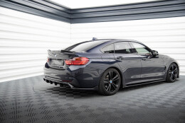 Mittlerer Cup Diffusor Heck Ansatz DTM Look passend für BMW 4er Coupe / Gran Coupe / Cabrio M-Paket F32 / F36 / F33 schwarz Hochglanz