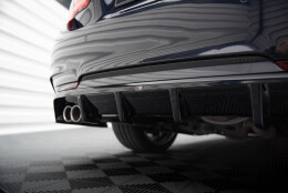 Mittlerer Cup Diffusor Heck Ansatz DTM Look passend für BMW 4er Coupe / Gran Coupe / Cabrio M-Paket F32 / F36 / F33 schwarz Hochglanz