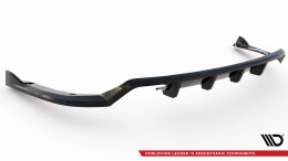 Mittlerer Cup Diffusor Heck Ansatz DTM Look passend für BMW 4er Coupe / Gran Coupe / Cabrio M-Paket F32 / F36 / F33 schwarz Hochglanz