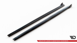 Seitenschweller Ansatz Cup Leisten V.3 passend für BMW 4er Coupe / Gran Coupe / Cabrio M-Paket F32 / F36 / F33 schwarz Hochglanz