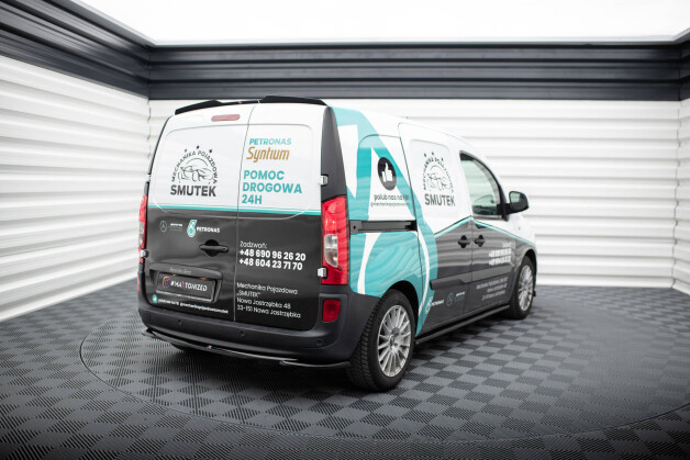 Heck Spoiler Aufsatz Abrisskante passend für Mercedes-Benz Citan Mk1 schwarz Hochglanz