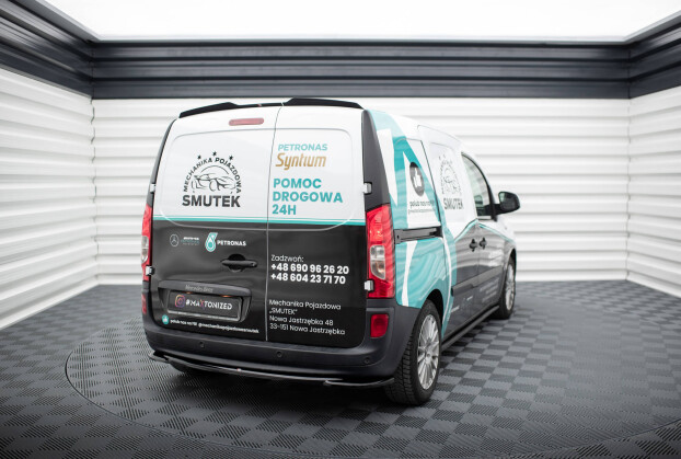 Mittlerer Cup Diffusor Heck Ansatz passend für Mercedes-Benz Citan W415 schwarz Hochglanz
