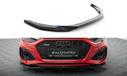 Cup Spoilerlippe Front Ansatz V.1 passend für Audi RS4 B9 Facelift schwarz Hochglanz
