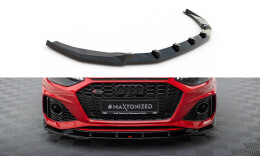 Cup Spoilerlippe Front Ansatz V.2 passend für Audi RS4 B9 Facelift schwarz Hochglanz