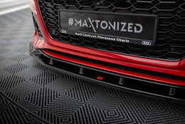 Cup Spoilerlippe Front Ansatz V.2 passend für Audi RS4 B9 Facelift schwarz Hochglanz
