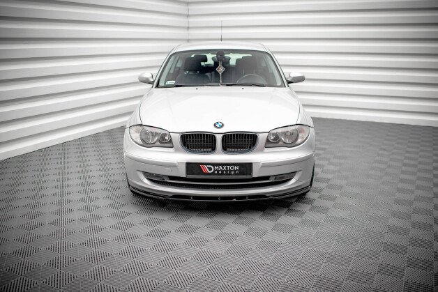 Cup Spoilerlippe Front Ansatz V.2 passend für BMW 1er E81 Facelift schwarz Hochglanz