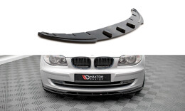 Cup Spoilerlippe Front Ansatz V.2 passend für BMW 1er E81 Facelift schwarz Hochglanz