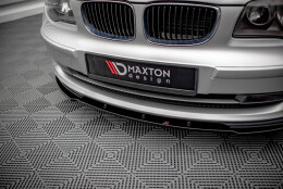 Cup Spoilerlippe Front Ansatz V.2 passend für BMW 1er E81 Facelift schwarz Hochglanz