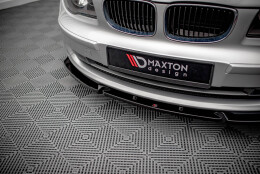 Cup Spoilerlippe Front Ansatz V.3 passend für BMW 1er E81 Facelift schwarz Hochglanz