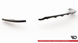 Mittlerer Cup Diffusor Heck Ansatz DTM Look passend für BMW 1er E81 Facelift schwarz Hochglanz