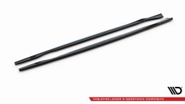 Seitenschweller Ansatz Cup Leisten V.2 passend für BMW 1er E81 Facelift schwarz Hochglanz
