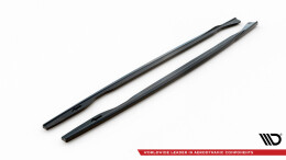 Seitenschweller Ansatz Cup Leisten V.2 passend für BMW 1er E81 Facelift schwarz Hochglanz