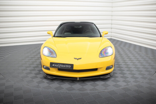 Cup Spoilerlippe Front Ansatz passend für Chevrolet Corvette C6 schwarz Hochglanz