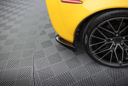 Heck Ansatz Flaps Diffusor passend für Chevrolet Corvette C6 schwarz Hochglanz