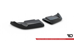 Heck Ansatz Flaps Diffusor passend für Chevrolet Corvette C6 schwarz Hochglanz
