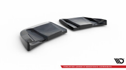 Heck Ansatz Flaps Diffusor passend für Chevrolet Corvette C6 schwarz Hochglanz