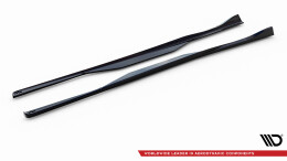 Seitenschweller Ansatz Cup Leisten passend für Chevrolet Corvette C6 schwarz Hochglanz