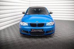 Cup Spoilerlippe Front Ansatz V.1 für BMW 1er M-Paket E87 Facelift schwarz Hochglanz